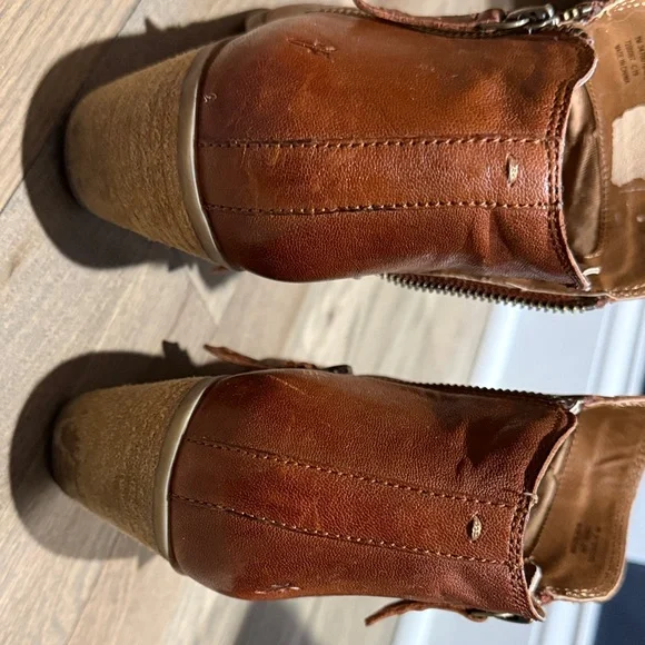 Frye Tan Leather Ankle Booties - Picture 3 of 9